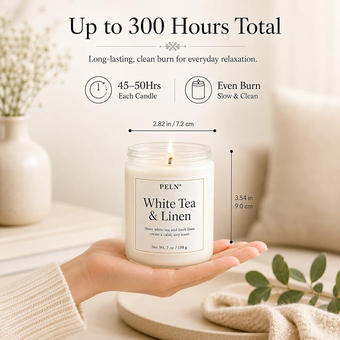 Scented Candles Gift Set, 6 Pack Clean Living Scented Candles | 7 oz Soy Candles - Image 4