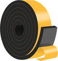 Door Seal Strip, High Density CR Insulation Tape, 2 in x 3/8 in x 6.5Ft | by MIKONIYA