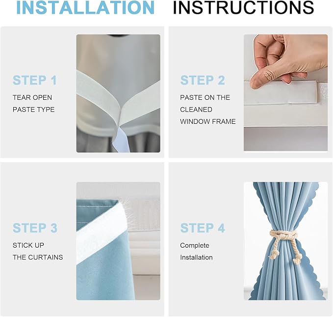 Magic Tape Blackout Curtains - Image 2
