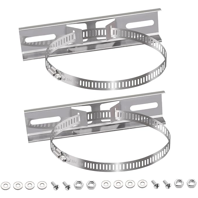 smseace Pole Mounting Kits, 304 Stainless Steel 200x50mm Brackets by smseace