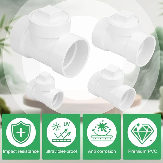3Pack 1-1/2IN PVC DWV Cleanout Tee - Image 6