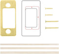 Deadbolt Restorer Strike Plates Narrow Side and Large Hole, Round Corner | by BonKuDoo