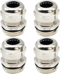 MAKERELE NPT 1/2" Nickel-Plated Brass IP68 Waterproof Cable Glands, Adjustable by MAKERELE