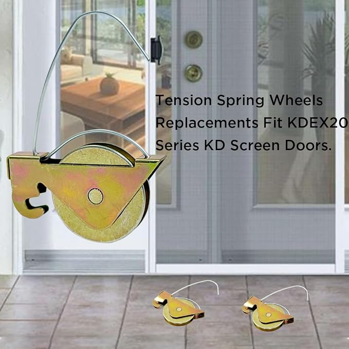 4pcs Sliding Screen Door Spring Tension Rollers Replacements - Image 4