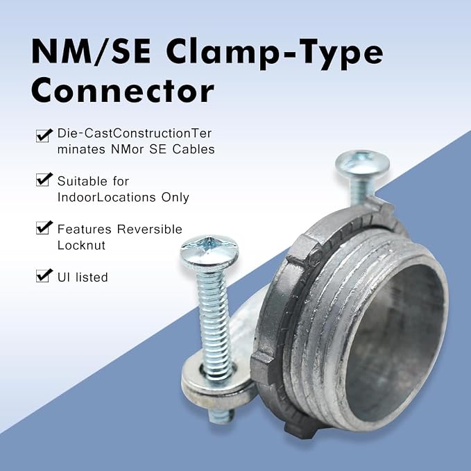 MAKERELE 12-Pack 1/2 Inch Clamp Type Cable Connectors - Image 4