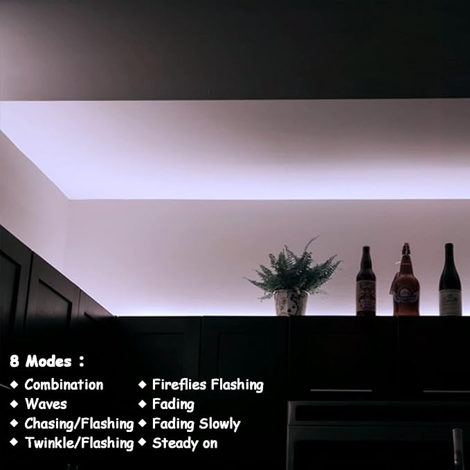 echosari Strip Lights Battery Operated, 16.5Ft 150 LED 2835 SMD Closet Strip - Image 6