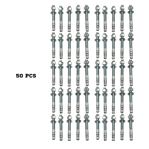 MIGHTY FASTENERS Zinc-Plated Steel Wedge Anchors, 3/4" X 6-1/4" - Image 3