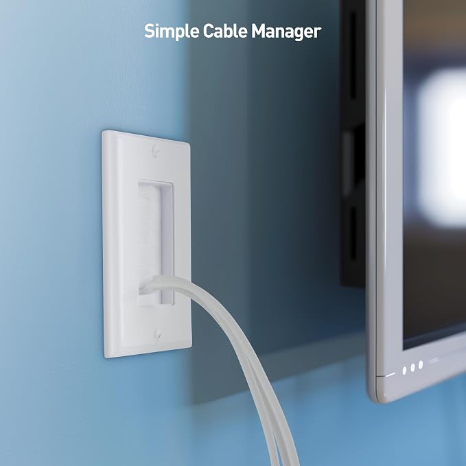 Cable Matters 2-Pack 1-Gang Cable Pass Through Brush Wall Plate, In-Wall Cable - Image 3