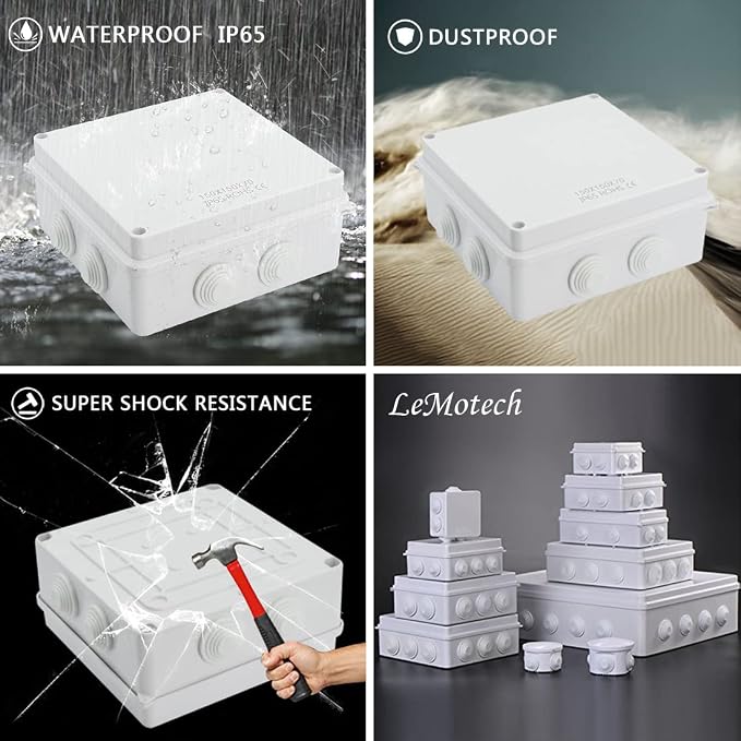 ABS Plastic Dustproof Waterproof IP65 Junction Box Universal Electrical Project - Image 8