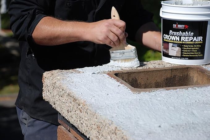 ChimneyRx 300014 Brushable Chimney Crown Repair – Elastomeric & Waterproof - Image 4