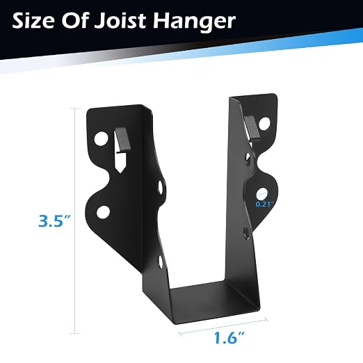 36 Pcs 2"x 4" Joist Hanger|Q235B Carbon Steel | Face Mount Joist - Image 2