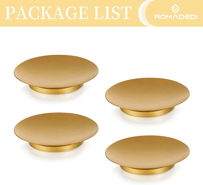 Romadedi Gold Iron Pillar Candle Holder Plates, Decorative Stand Pack of 4 | - Image 6