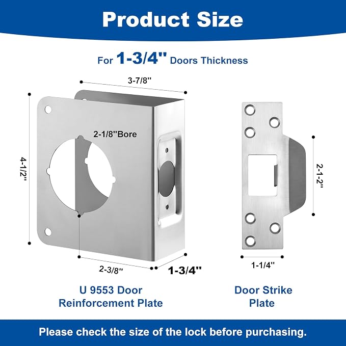 U 9553 Door Reinforcement Plate Kit - Image 2