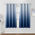 HOMEIDEAS Navy Blue Ombre 100% Blackout 52W x 63L 2 Panels | Gradient, Room by HOMEIDEAS