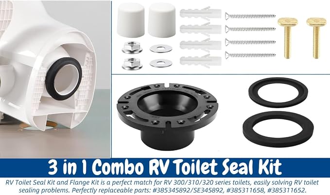 3 in 1 Combo RV Toilet Seal Kit - Image 4