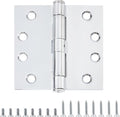 TDCHINGES Heavy Duty Door Hinges 4.5 Inch x 4 1/2" Polished Chrome Square | by TDCHINGES
