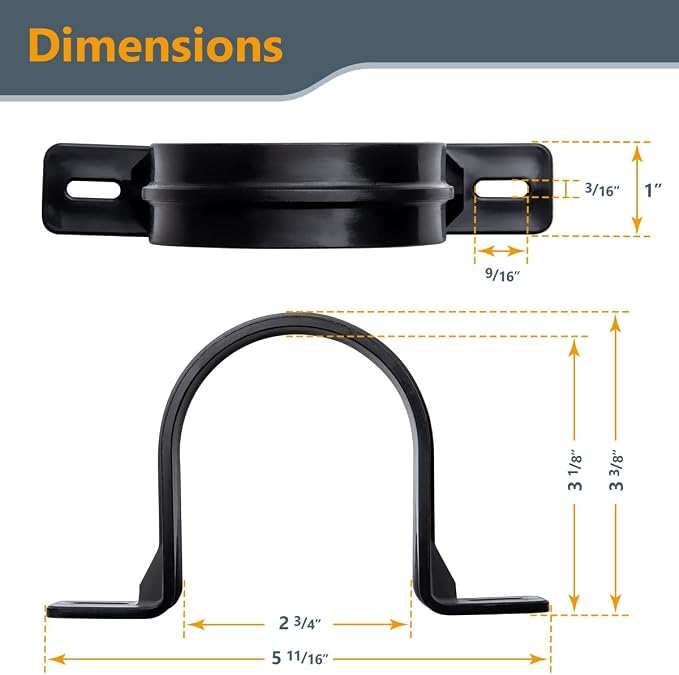 POWERTEC 70319-P2 Hangers for 2-1/2" Dust Collection Hose, Pipes and Dust - Image 2