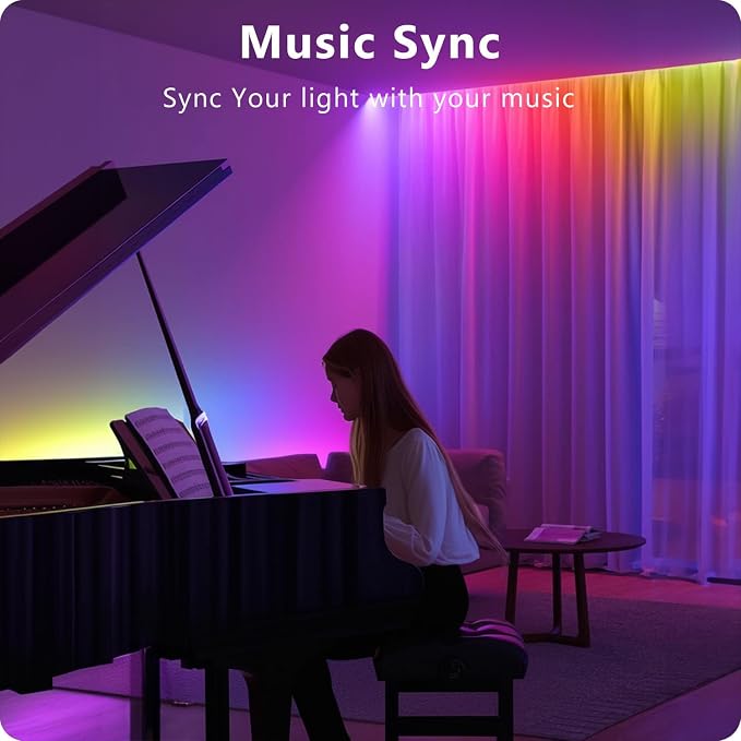DAYBETTER LED Lights for Bedroom 132ft, Music Sync Color Changing Strip Lights - Image 3