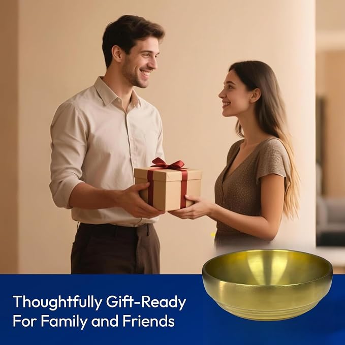 7.4 Inch Decorative Gold Bowl, Entryway Key Bowl Countertop Fruit Display | - Image 7