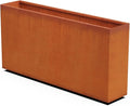 Large Rectangular Planters for Outdoor Plants | 60-Inch Extra Large Corten by Plantercraft
