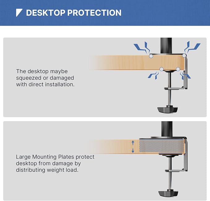 Monitor Reinforcement Plate for Thin, Glass and Other Fragile Tabletop | Steel - Image 7