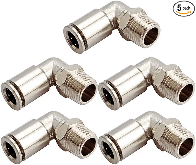 Beduan Brass BPL Push to Connect Air Fittings Elbow 1/4" Tube OD x 1/8" NPT by Beduan