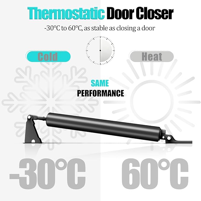 Storm Door Closer, Heavy Duty Pneumatic Screen Door Closer, Adjustable Closing - Image 3