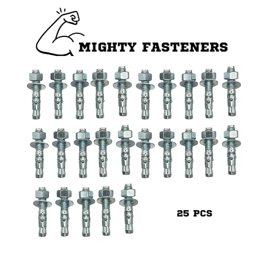MIGHTY FASTENERS Zinc-Plated Steel Wedge Anchors, 5/8" X 3-1/2" - Image 3