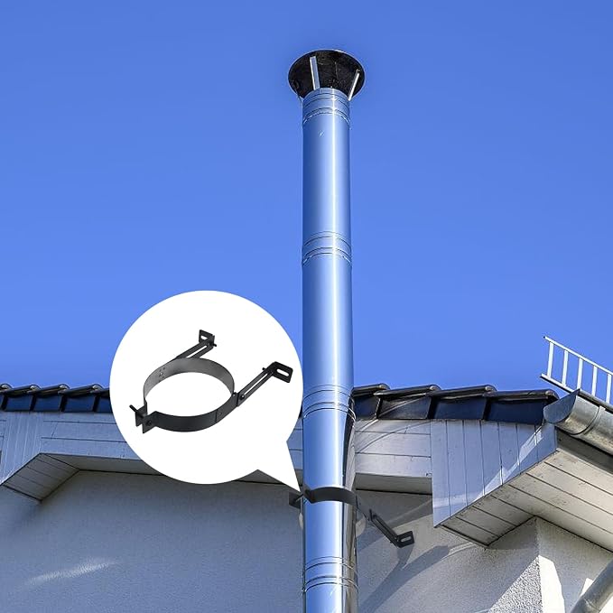 Antrader Chimney Pipe Support Bracket, Chimney Bracket, 149mm/5.87 inch Diameter - Image 5