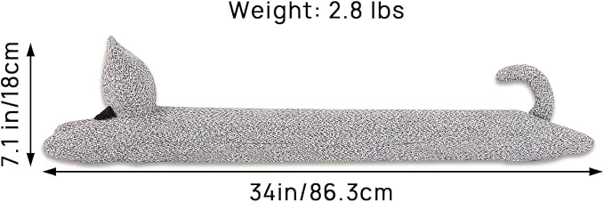 34 Inch 3LB Heavy Duty Under Door Draft Stopper, Decorative Soundproof Door - Image 2