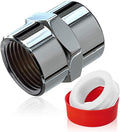Brass Pipe Fitting-1/2" NPT Female×1/2" NPT Female Pipe Coupling-Chrome Plated by FANOVO