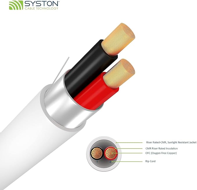 SYSTON 18/2 Fire Security Burglar Station Sound Alarm Control Cable Wire - Image 2