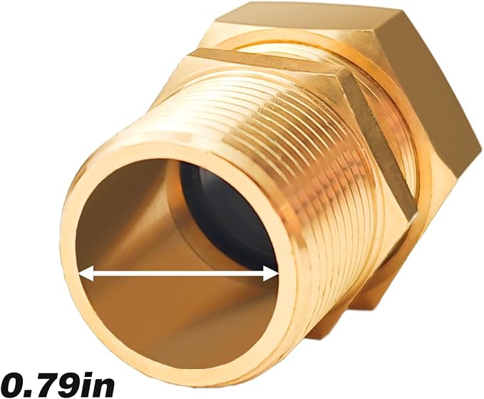 3/4" NPT Male Brass Pipe Fittings, Hex Nipple Fitting, Corrosion-resistant - Image 3