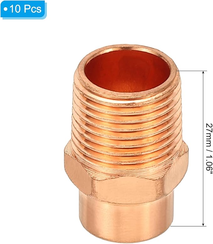 PATIKIL 3/8" Male Adapter Fitting - Image 2