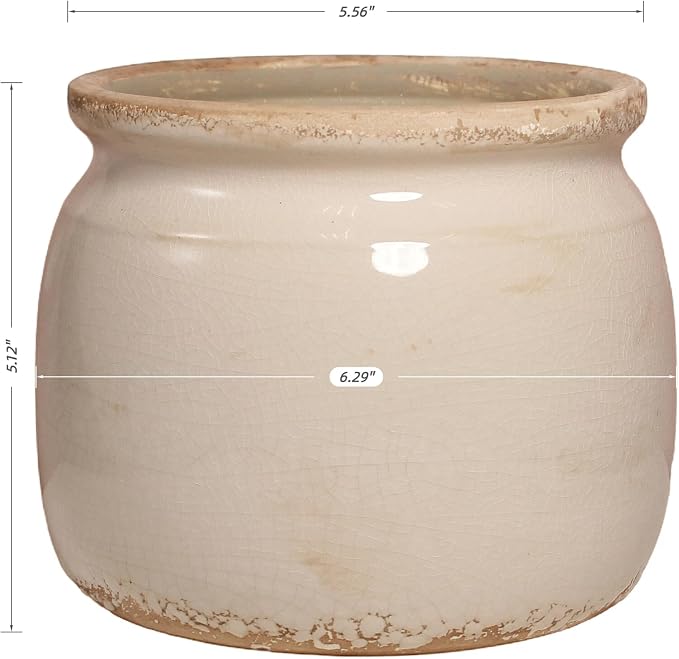 Ceramic Planter & Vase for Wabi Sabi Decor, Nordic Minimalist Flower Pot | 6.3 - Image 3