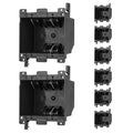 2-Gang Extra Deep PVC Old Work Electrical Black Box, 25 Cubic Inch – Fire Rated by YQMIGU