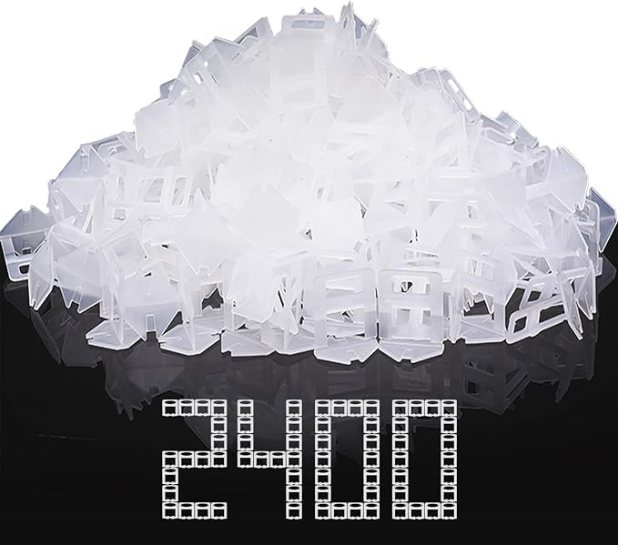 DGSL Tile Spacers 2400 Pcs Tile Clips, Tile Leveling System Clips 1/8 Inch | by DGSL