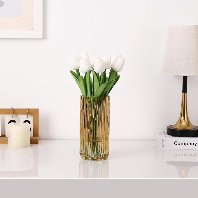 Ribbed Glass Vase, Flower Vases - Image 5