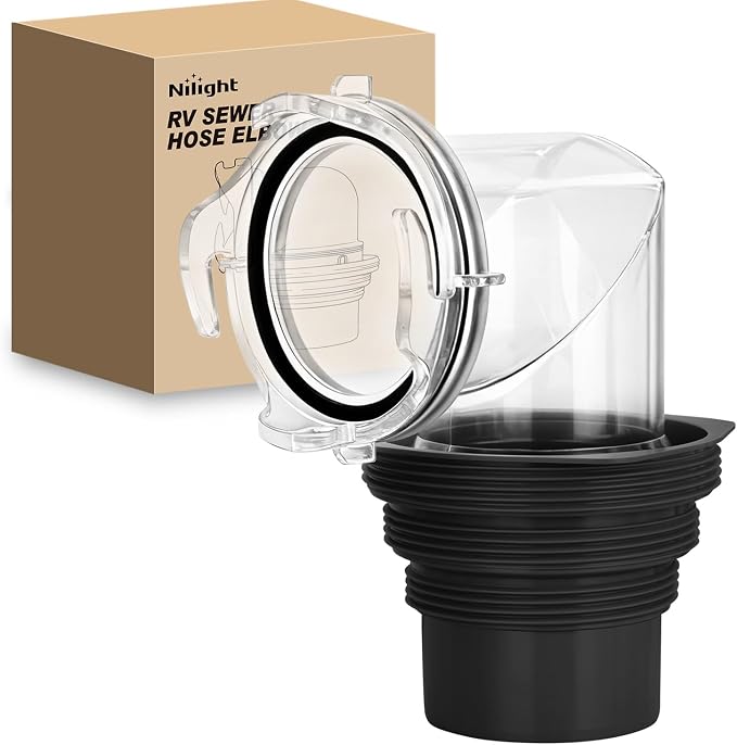 Nilight 90 Degree RV Sewer Hose Fitting, 4-in-1 Adapter, fits 4 sizes of dump by Nilight