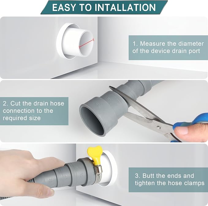 10FT Washing Machine Drain Hose Extension Kit - Image 5