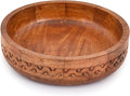 EDHAS Mango Wood Decorative Round Carved Bowl by EDHAS