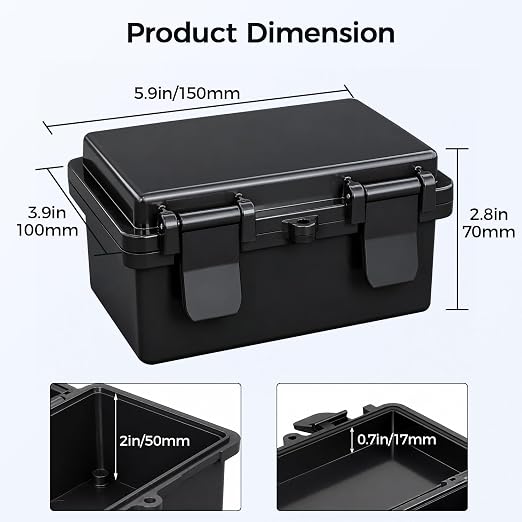 Junction Box IP67 Waterproof Electrical Box Outdoor ABS Plastic Hinged Shell - Image 3