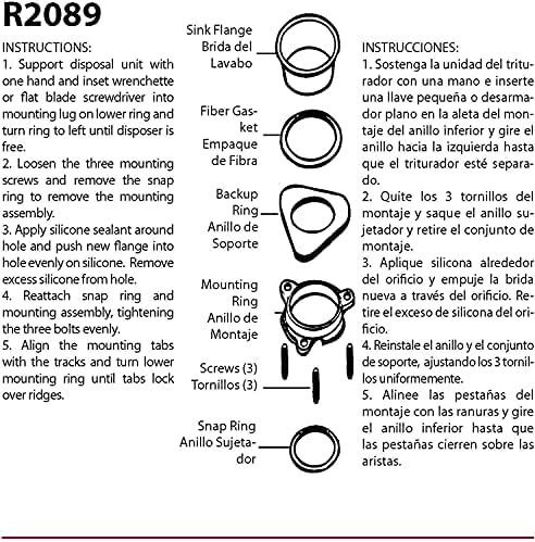 Westbrass R2089-50-62 4-1/4" Kitchen Sink Waste Disposal Drain Flange and - Image 2