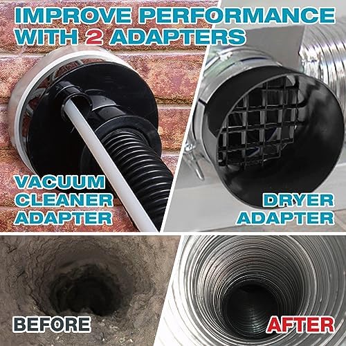 Sealegend 58-Pieces 35-Feet Dryer Vent Cleaner Kit, Dryer Cleaning Tools - Image 3