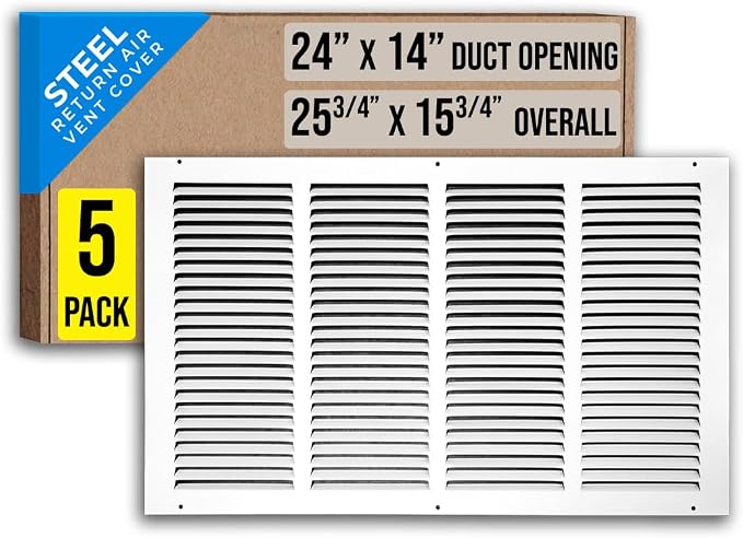Fits 24x14 Duct Opening | Steel Return Air Grille by Handua | Vent Cover Grill by Handua