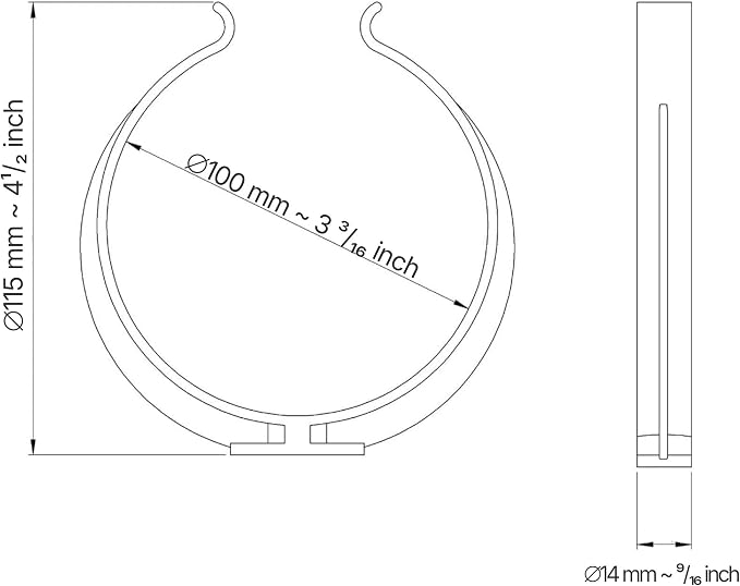 4 Inch Plastic Pipe Clamp Holder Brackets 2 Pack – Wall and Ceiling Mount Air - Image 2