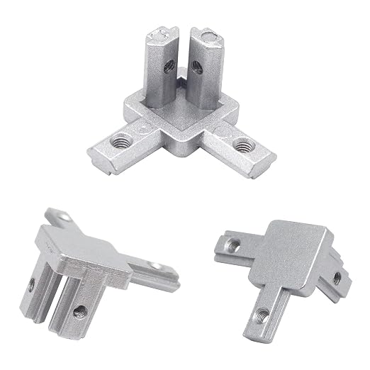 12pcs 2020 Hardware 3-Way Angel Bracket Corner Connector Silver | - Image 5