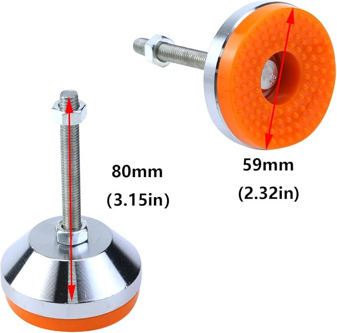 Antrader M8 Thread Adjustable Leg Leveler, 600 LB Capacity | 4-Pack Leveling - Image 4