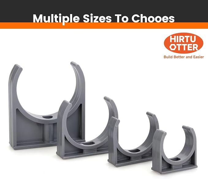 U-Shaped PVC Pipe Clamps Hanger White 32mm/1.26" | - Image 6