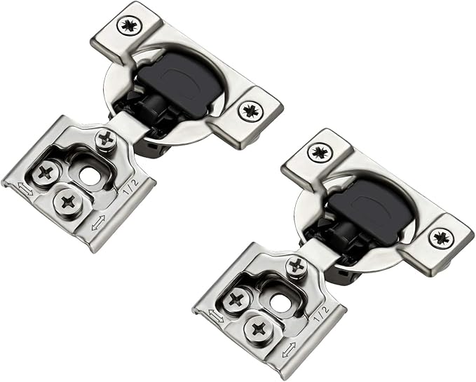 Soft Close Hinges for Kitchen Cabinet Hinges, 1/2 Inch Overlay, 8 Pack | 4 Pairs - Image 9